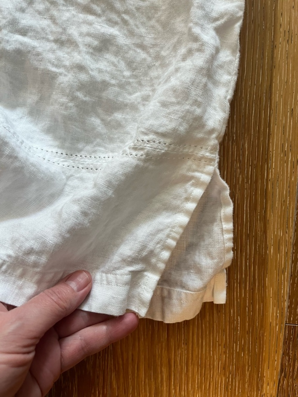 Talbots White Irish Linen Shirt 100% linen gently worn - Picture 8 of 11